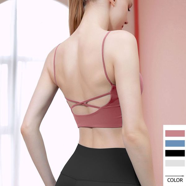 

sports vest beauty back sports bra -proof gathering high-intensity sport bra yoga underwear fitness, White;black