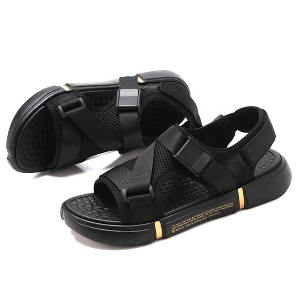 

мужчины сандалия износостойкого покрытие подошвы легкого дышащий open toe casual для summer beach outdoor, Black