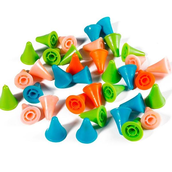 

sewing notions & tools 10/20pcs rubber cone shape knit knitting needles cap tips point protectors for craft accessories, Black