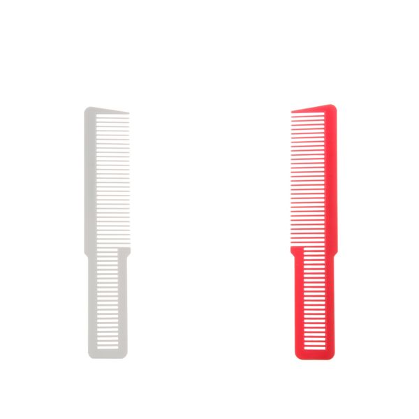 

2 pieces barber comb flat clipper combs hair cutting for clipper-cuts, Silver