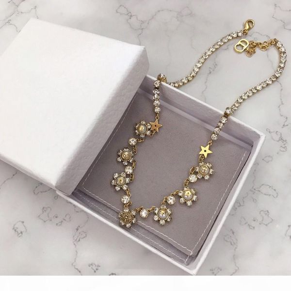 

f explosion fashion little bee flower pearl designer jewelry luxury designer jewelry women necklace, Silver