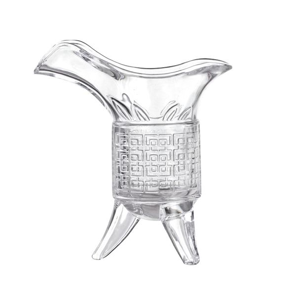 

chinese jue wine cup ancient emperor drinking goblet vintage glass three legs tripod for liquor novelty gift 10ml 20ml 30ml 100ml