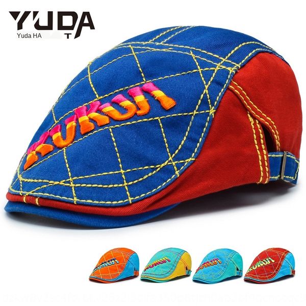 

beret hat children's leisure outdoor travel boy beret sun-proof all-match children's fun forward hat korean style breathable girl, Blue;gray