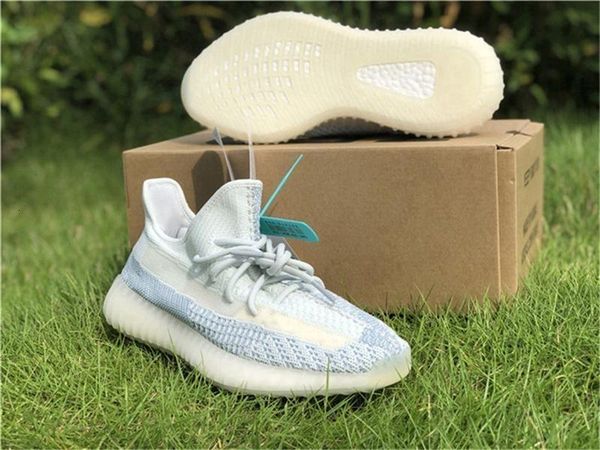 

authentic originals v2 cloud white citrin men women running shoes 3m reflective fw5318 fw3042 fw3043 wave runner sports with box 5 -13