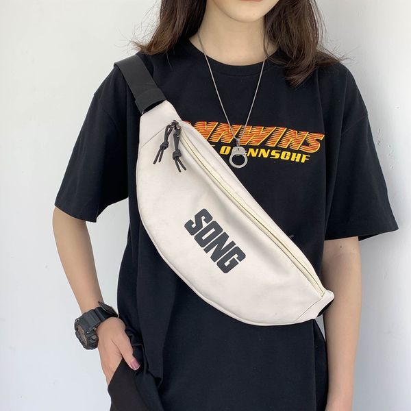 

chest bag male tide brand ins diagonal men's bag men's waist hip-hop sports female student shoulder messenger