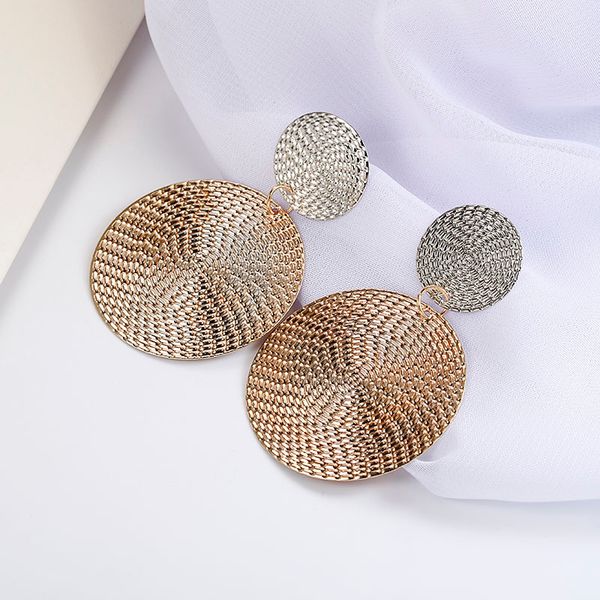 

women fashion big earrings round circle ethnic style drop earring fashion earrings e021, Silver
