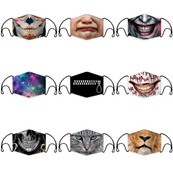 

6 color men women s washable face mask reusable cloth cotton face masks replaceable filter valve with 1 pm2.5 filter#172