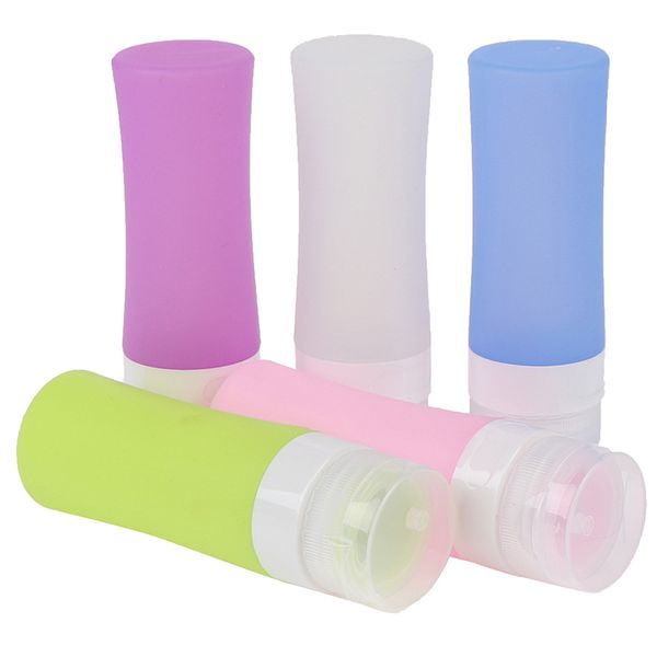 

1pcs 60ml portable refillable silicone bottles traveler lotion shampoo press bottle cosmetic refillable silicone bottle