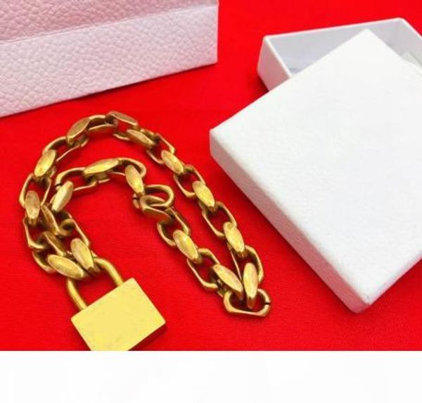 

мода 14k ожерелье замка золота кулон цепи для мужских и партии женщин обручальные любители подарок хип-хоп ювелирных изделий с коробкой, Silver