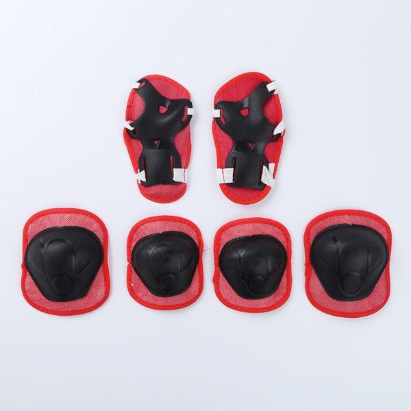 

kids children knee and elbow pads wrist guards sports safety protective gear set for cycling bike skateboard skatings riding, Black;gray