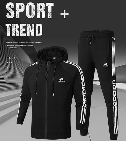 

new 2pcs set fashion hooded sweatshirts sportswear tracksuit men hoodie autumn women clothes hoodies+pants set jogging suit running, Gray