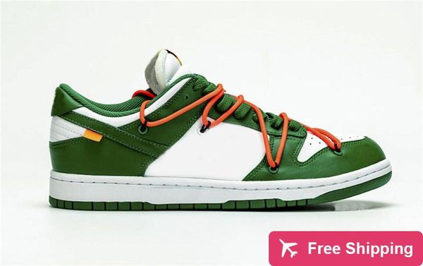 

authentic off sb dunk low white pine green gold navy university red men women basketball shoes sneakers ct0856-100 with original box 5-12