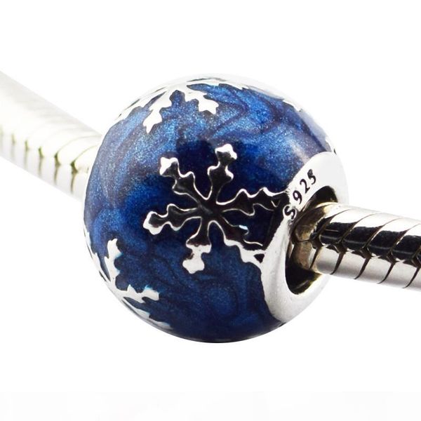 

authentic 925 sterling silver jewelry glittery midnight-blue enamel original charms beads fits designer bracelets for women, Bronze;silver
