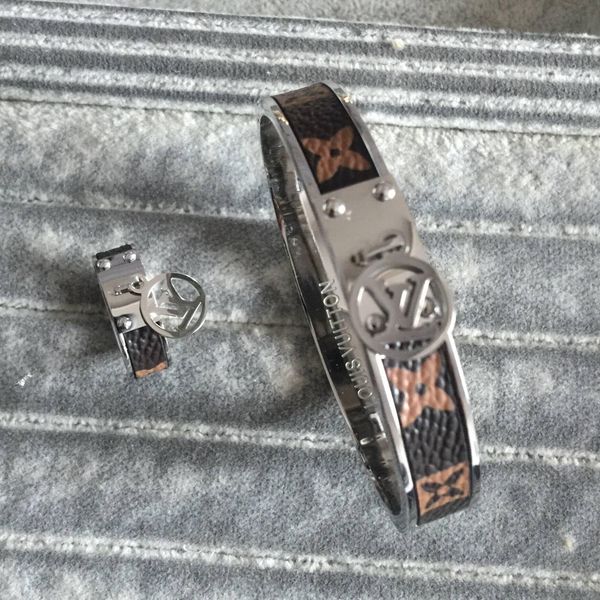 

never fading stainless steel bangles classic design gold silver rose lover rings for women bracelets sets jewelry wedding gift wholesale