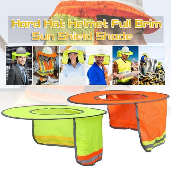 

hard hat helmet full brim sun shield shade head neck nape sunscreen