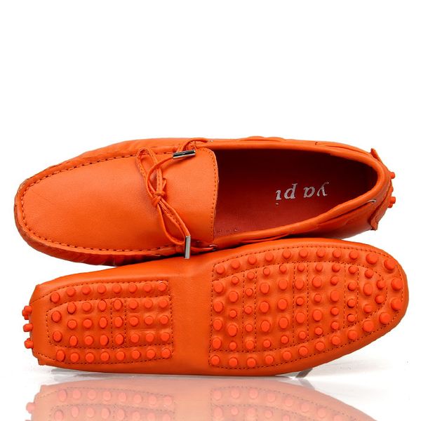 

new fashion brand loafers genuine leather shoes men breathable flats casual shoes young man massage driving boat loafers, Black