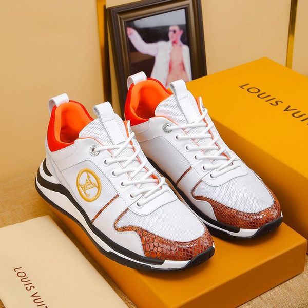 

2021-2020o limited edition luxury design mens high -quality leather printed sneakers wild mens casual shoes mens banquet shoes size :38 -45, Black