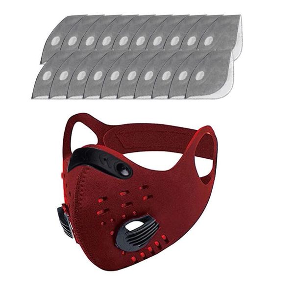 

face maks maskking for germ protection with 20pcs filter black cotton face maks reusable cloth fashion mascarillas bandana