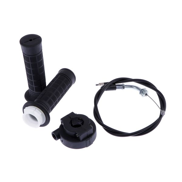 

1 pair 7/8inch (22mm) dirt bike twist throttle handle grip + cable + throttle clamp for 110-125cc dirt bike