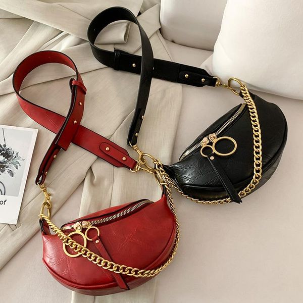 

bag shoulder crossbody luxury fashion waist brand chest leather pu bags wholesale designer single women bag belt fnmsk, Red;black