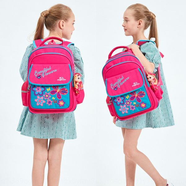 

golove primary school student 1-3-6 grade children's tie rod backpack bag schoolbag backpack girls' primary school student schoolb