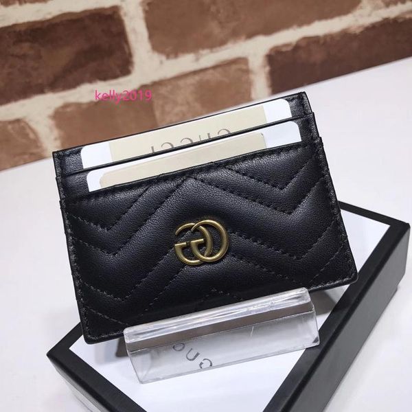 

celebrity design letter metal buckle v-shaped mini wallet card back cowhide leather man woman 443127 purse clutch