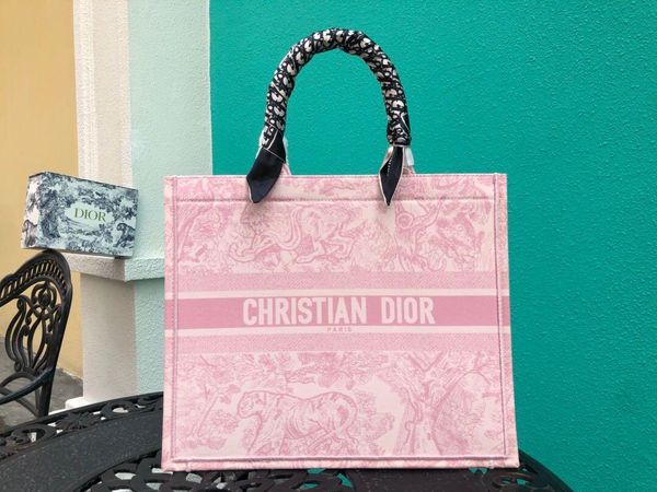 

fashion classic ladies embroidered double fabric shopping bag accessories scarves style temperament style size :ag42*35*16cm d21, Pink;blue