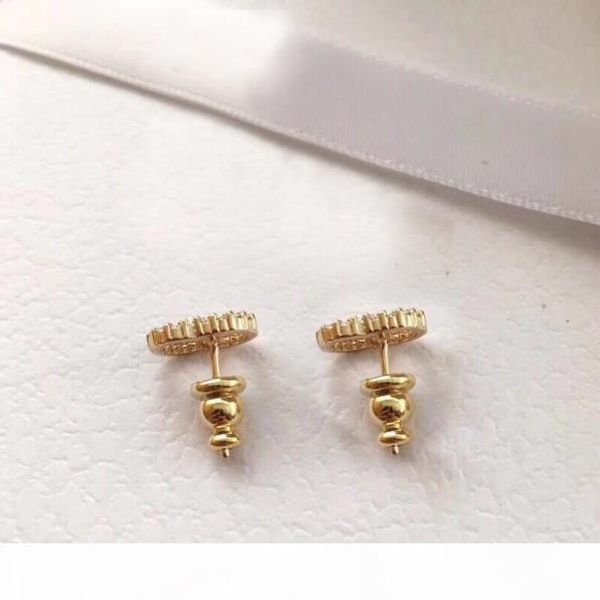 

with box fashion brand have stamps pearl designer earrings for lady women party wedding lovers gift engagement luxury jewelry for bride hb20, Golden;silver