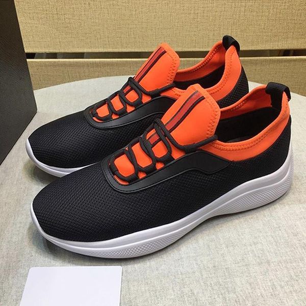 

comfortable mesh and neoprene sneakers men 's shoes new arrival breathable footwears vintage lace -up low men shoes chunky sneaker, Black