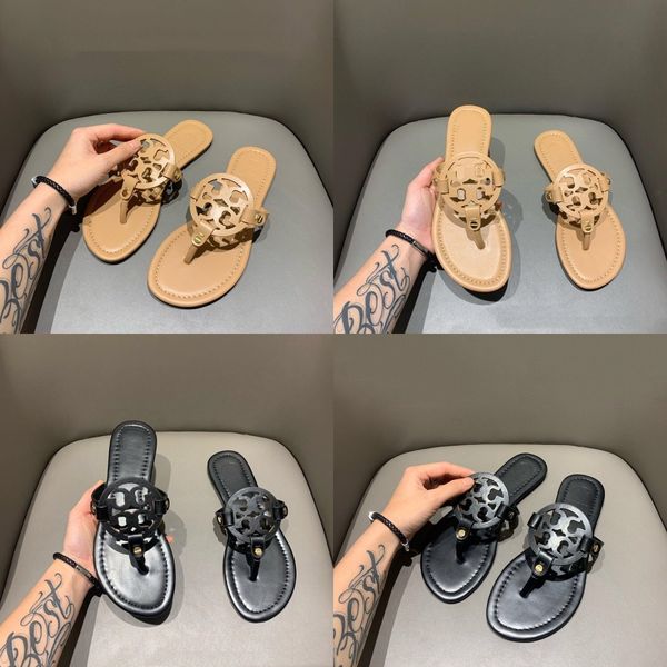 

summer 2020 leisure ladies wear beach flip-flops and flat sandal slippers with a snout between their toes with original packaging#819, Black