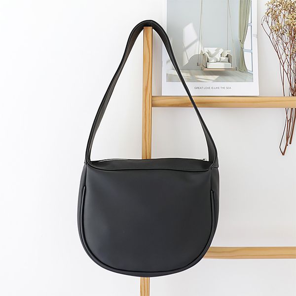 

2020 women fashion solid wide strap soft pu concise all-match shoulder bag crossbody saddle bag handbag office daily
