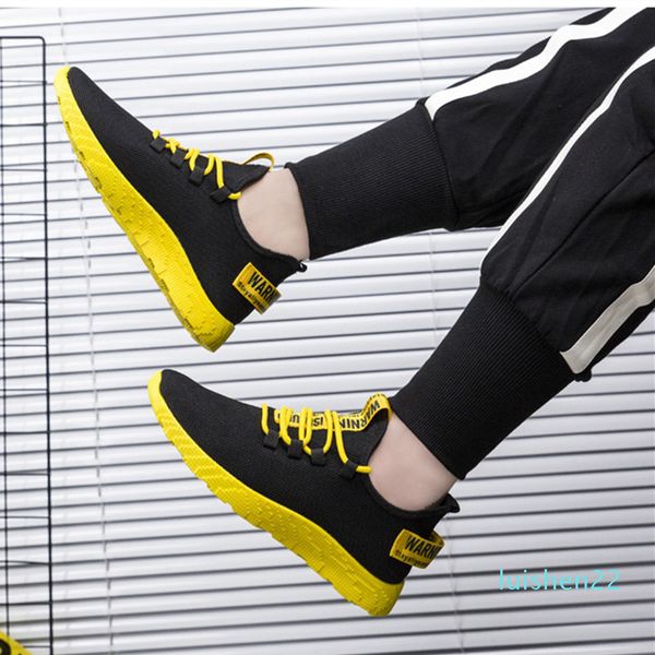 

men sneakers 2020 new breathable lace up men mesh shoes fashion casual no-slip men vulcanize shoes tenis masculino l22, Black