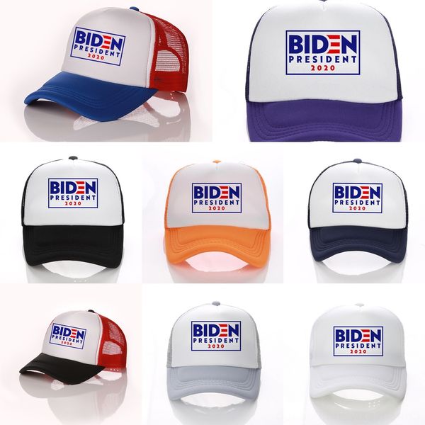

hoqya joe biden baseball hat 2020 election adjustable net baseball hats outdoor letter printed hat american party president 15styles, Blue;gray