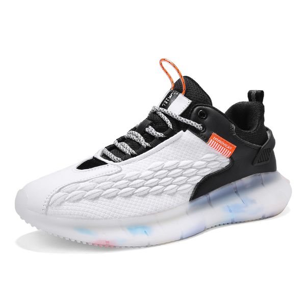 

fashion men shoes mesh casual lac-up sneakers men shoes lightweight running breathable walking, Black