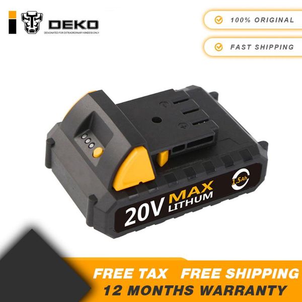 

deko 20v lithium 1500mah cordless drill tool battery pack for gcd20du2