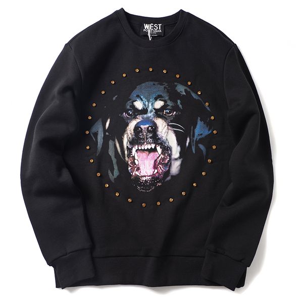 

роскошный hoodie hip hop моды пуловер дизайнер толстовка мужчины женщины животные printed сыпучие fit дизайнер толстовка размер a7, Black