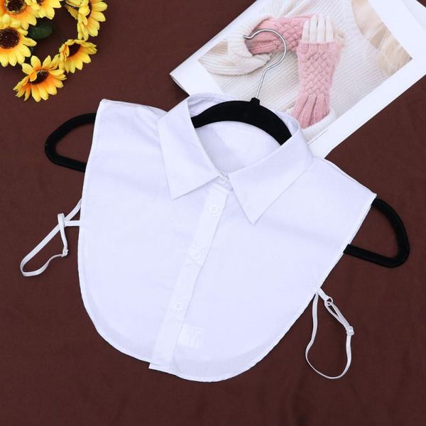 

women's girls half shirt blouse detachable fake collar removable choker (white, Black;gray