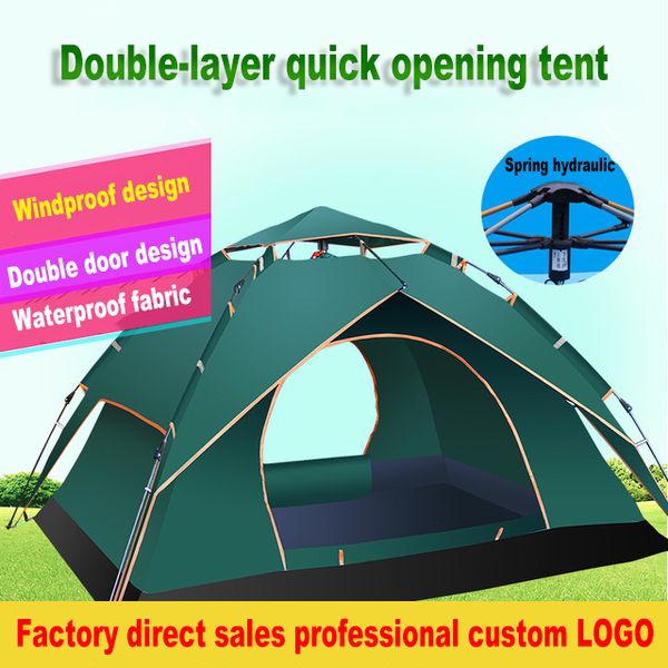 

outdoor tent automatic double-layer camping equipment up tent 3-4 people suvival
