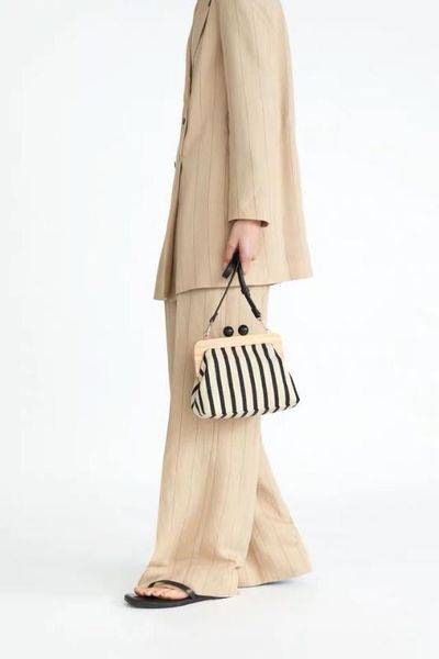 

women vintage shoulder messenger bag bohemian retro wood clip bucket bag luxury women handbag evening clutch purse