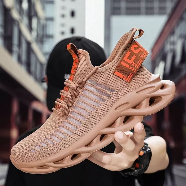 

2020 new flying weave super light men's running shoe outdoor sport shoes mens cushioning non-slip mesh walking shoes men sneaker