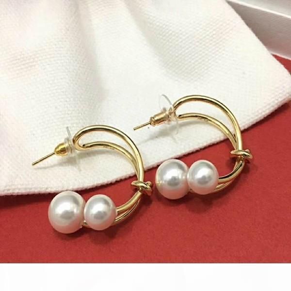 

y selling explosion models simple twisted ring wild designer earrings luxury designer jewelry women earrings, Golden