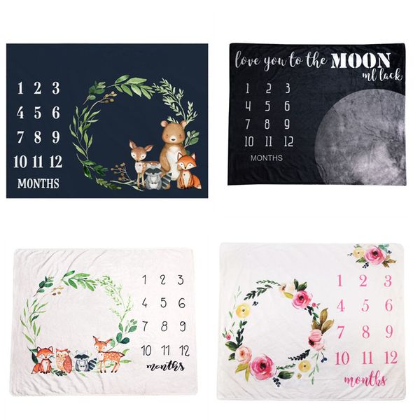 

baby milestone blanket newborn p background infants monthly growth towel swaddle