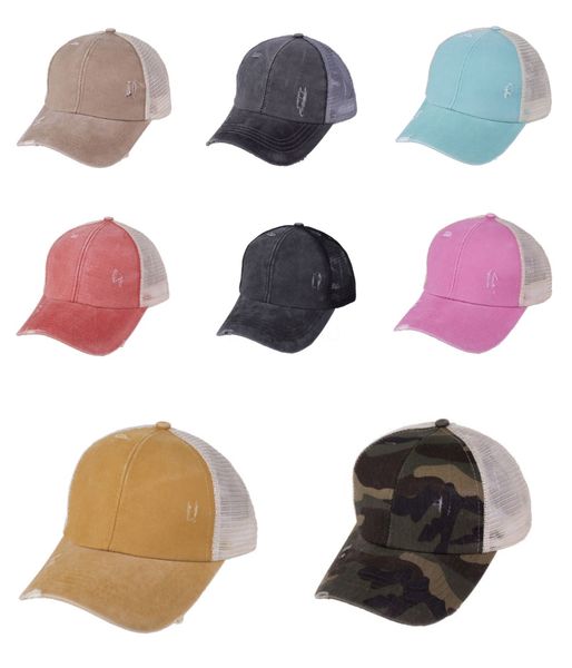 

trucker mesh cap with embroidery patch baseball cap with worn out brim net hat for men and women#955, Blue;gray