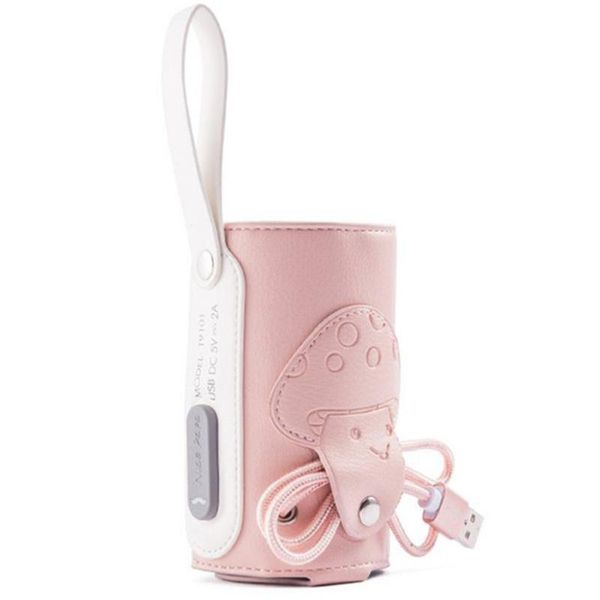 

nursing bottle heater usb outdoor isolation cover constant temperature baby portable pu stroller universal travel warmer lanyard