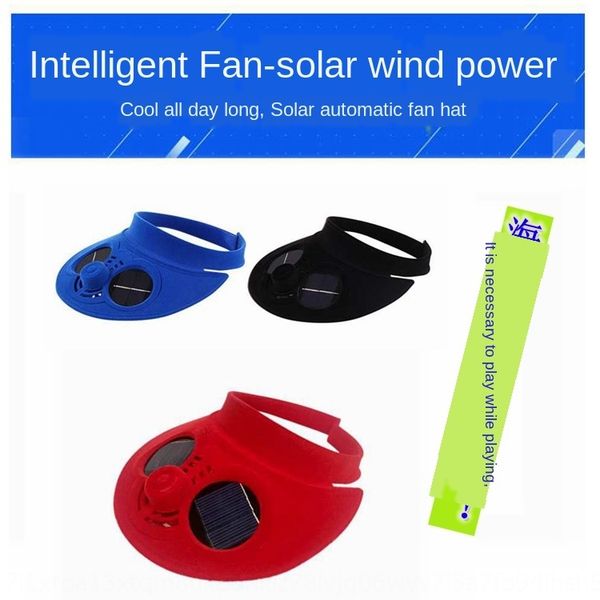 

solar intelligent air-fan engineering men's and women's sun hat sun hat summer with battery battery charging, Blue;gray