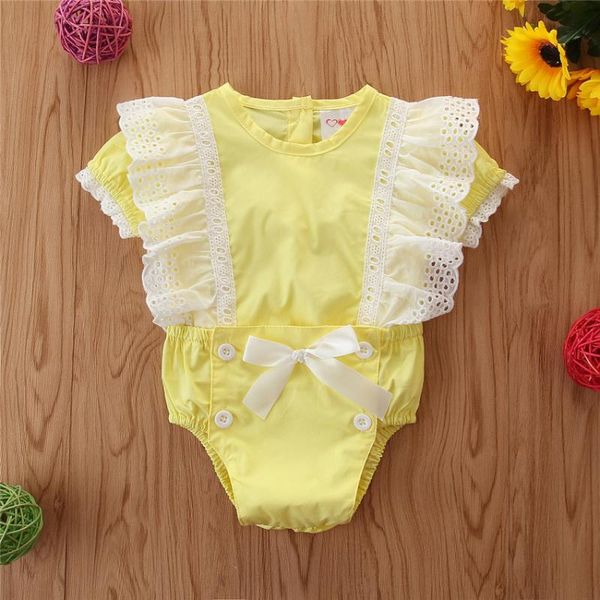 

лето ребёнков romper хлопка малышей шнурка romper младенца одежды, Blue