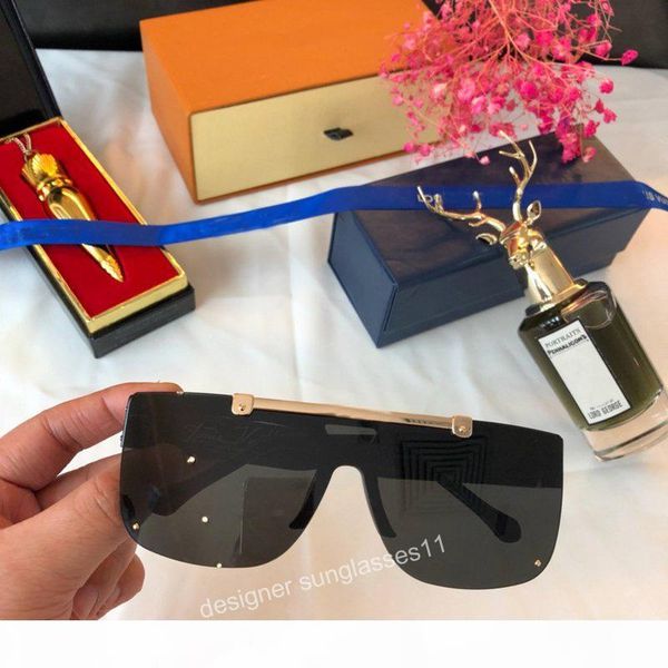 

2020 fashion designer sunglasses mask-shaped lenses style party beach driving sunglasses gift with original packaging, White;black