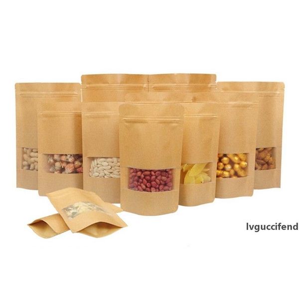 

50pcs kraft paper gift candy bags recyclable bread party shopping bags for boutique wedding packaging bag