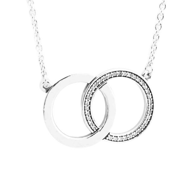 

wholesale logo circles necklace & pendant 925 sterling silver jewelry necklace for woman elegant fashion jewelry