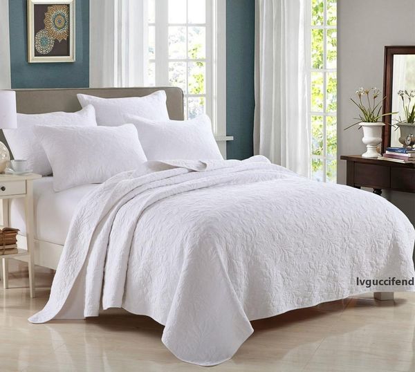 

5-star l summer cotton comforter 3pcs set= quilt 2pcs pillow case size king queen white bed cover sets home l use